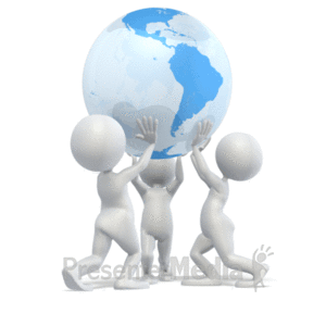Teamwork Rotate Earth | 3D Animated Clipart for PowerPoint -  