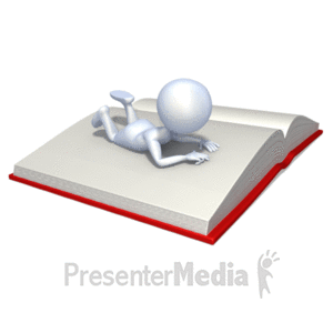 Reading A Book | 3D Animated Clipart for PowerPoint 