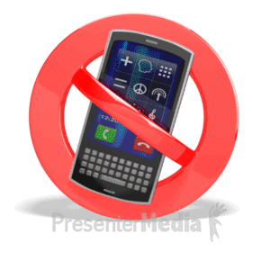 No Cell Phones | 3D Animated Clipart for PowerPoint 