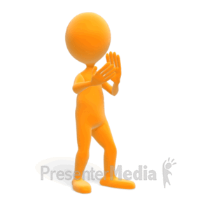 Stick Figure Clapping | 3D Animated Clipart for PowerPoint -  