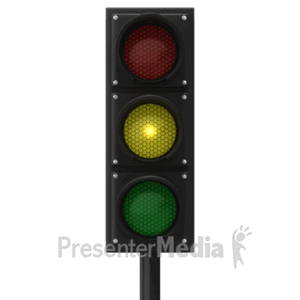 Traffic Light Flash Yellow | 3D Animated Clipart for PowerPoint -  
