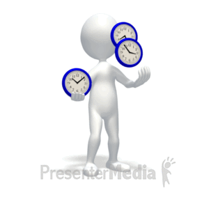 Figure Juggling Time | 3D Animated Clipart for PowerPoint -  