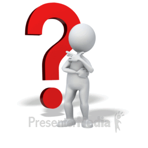 Question Mark Serious Thinker | 3D Animated Clipart for PowerPoint -  