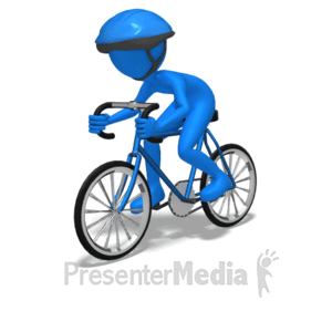 Bicycle Racer Peddling | 3D Animated Clipart for PowerPoint -  