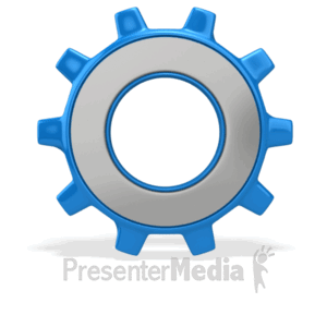 One Gear Rotating | 3D Animated Clipart for PowerPoint 