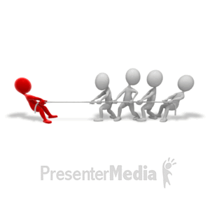 Hold Your Ground Rope  3D Animated Clipart for PowerPoint