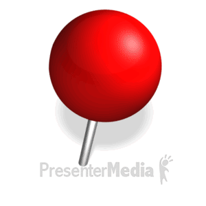 Pin Marker Lighting Up | 3D Animated Clipart for PowerPoint -  