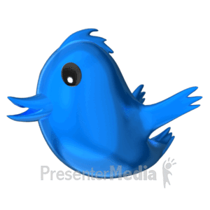 Social Media Bird Flying | 3D Animated Clipart for PowerPoint -  