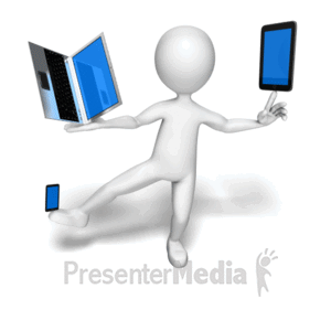 Stick Figure Balancing Gadgets | 3D Animated Clipart for PowerPoint -  