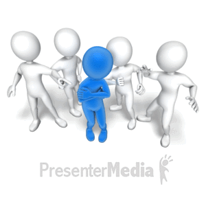 Stick Figure Group Bullying | 3D Animated Clipart for PowerPoint -  