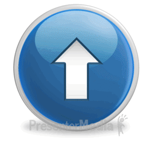 Up Arrow Button Glow | 3D Animated Clipart for PowerPoint -  