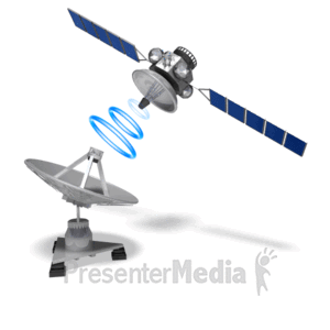 Satellite Dish Transmit | 3D Animated Clipart for PowerPoint -  