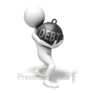 Walking With Debt Ball | 3D Animated Clipart for PowerPoint -  