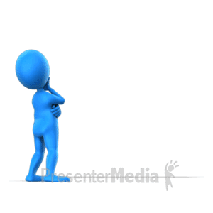 Figure Pondering Something | 3D Animated Clipart for PowerPoint -  