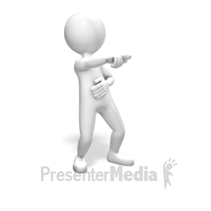 Figure Laughing and Pointing | 3D Animated Clipart for PowerPoint -  
