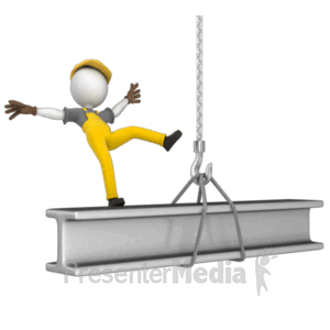 Losing Balance on Beam | 3D Animated Clipart for PowerPoint -  