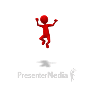 Figure Jumping Up | 3D Animated Clipart for PowerPoint 