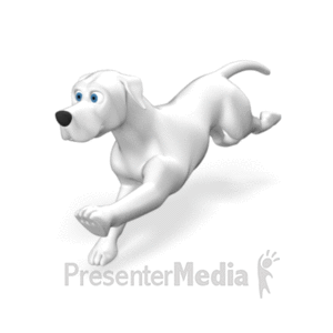 Dog Running | 3D Animated Clipart for PowerPoint 