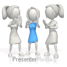 Women Group Clapping | 3D Animated Clipart for PowerPoint - PresenterMedia.com