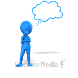 Pondering A Thought | 3D Animated Clipart for PowerPoint -  