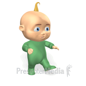 Baby Boy Walk | 3D Animated Clipart for PowerPoint 