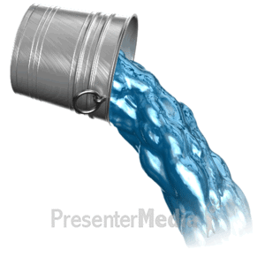 Water Pouring From Bucket  3D Animated Clipart for PowerPoint 