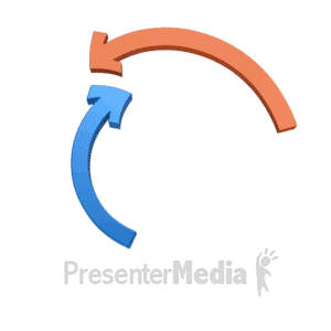 Arrows Opposite Flow | 3D Animated Clipart for PowerPoint -  