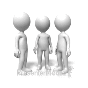 Team Of Three High Five | 3D Animated Clipart for PowerPoint -  