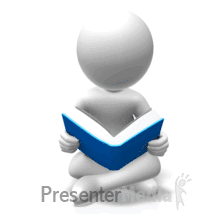 Sit A While Reading Book 3d Animated Clipart For Powerpoint Presentermedia Com
