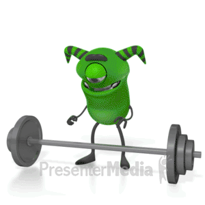 Weight Lift Success | 3D Animated Clipart for PowerPoint -  