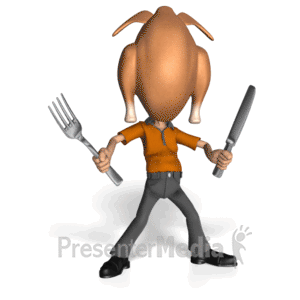 Thanksgiving Turkey Dance | 3D Animated Clipart for PowerPoint -  