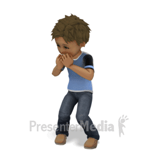 Little Boy Scared | 3D Animated Clipart for PowerPoint 