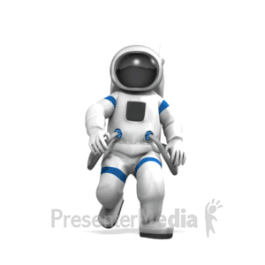 Animated Astronaut Walking in Space | PresenterMedia