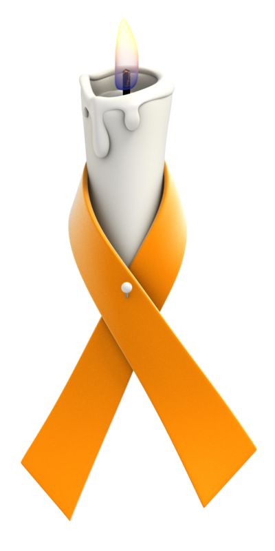 orange cancer ribbon clip art