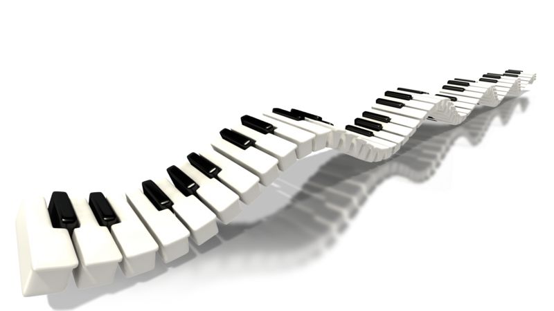 wavy piano keyboard clipart