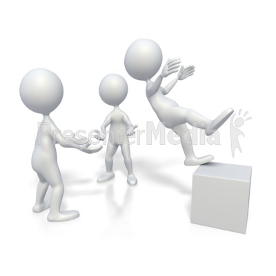 Stick Figure Trust Fall - 3D Figures - Great Clipart for Presentations ...