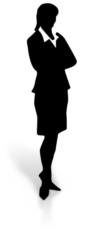 female silhouette standing
