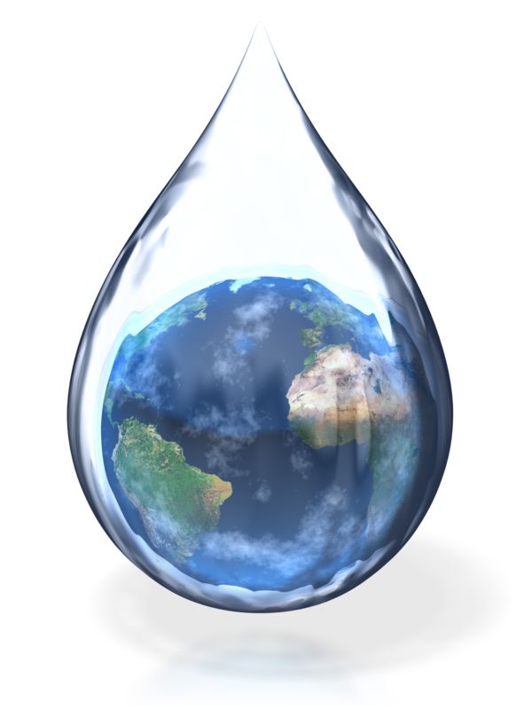 Earth Water Drop  Great PowerPoint ClipArt for Presentations