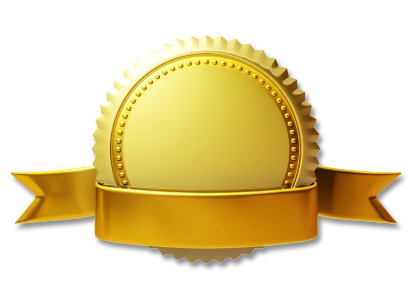 Gold Seal Ribbon  Great PowerPoint ClipArt for Presentations 