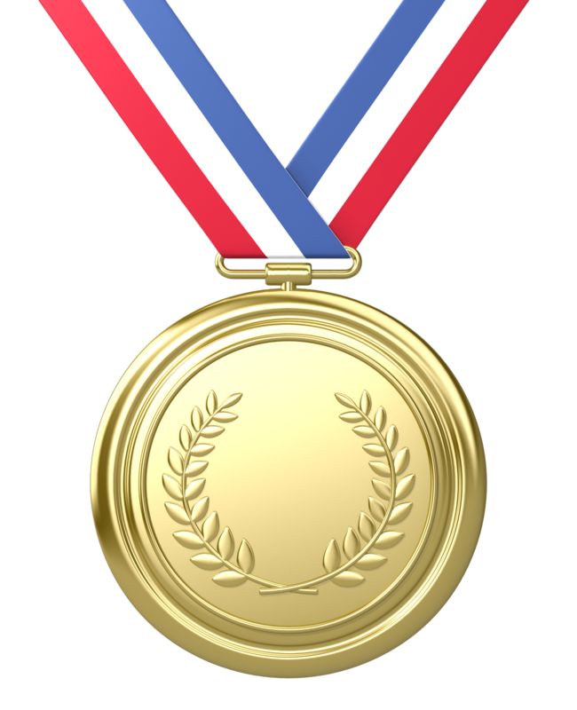 Gold Medal Award First Place  Great PowerPoint ClipArt for Presentations 