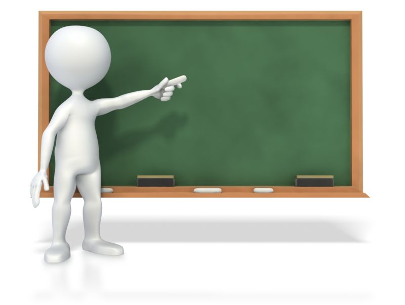 Stick Figure At Chalk Board  Great PowerPoint ClipArt for