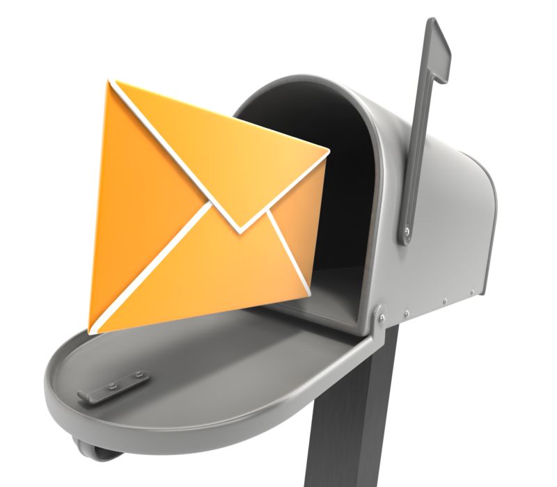 Letters in an open mailbox stock illustration. Illustration of important -  39073867