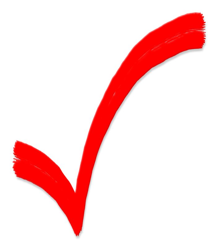 red check mark clipart