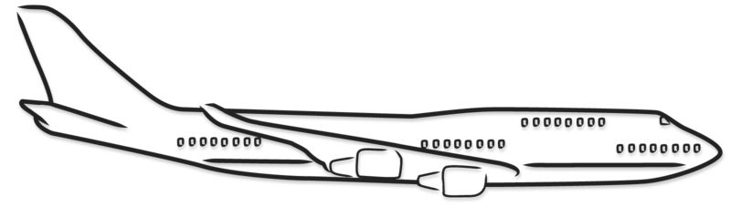 aeroplane drawing outline