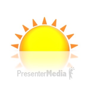 ID# 5487 - Sunset or Sunrise - Presentation Clipart