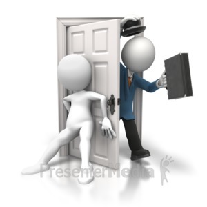 Salesman Knocking On Door Great Powerpoint Clipart For