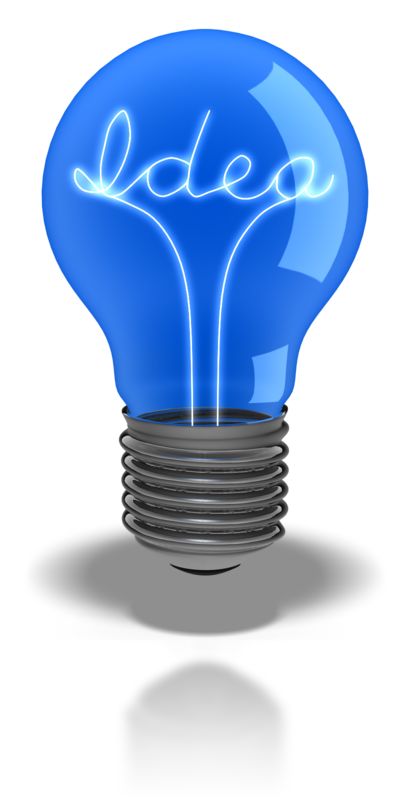 blue light bulb clip art