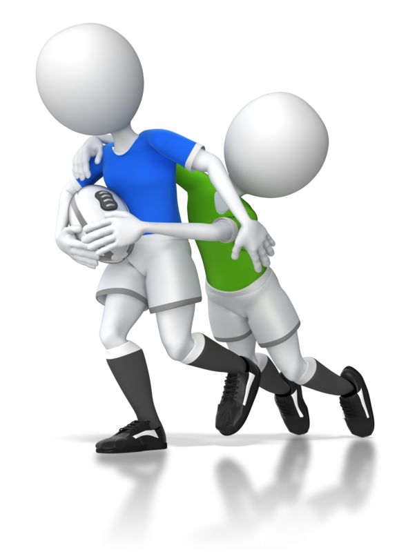Rugby Tackle  Great PowerPoint ClipArt for Presentations