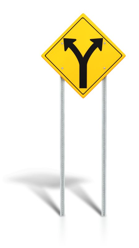 fork in the road sign png