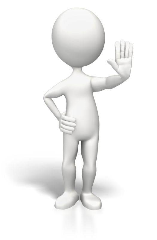 Stick Figure Hand Up Stop  Great PowerPoint ClipArt for